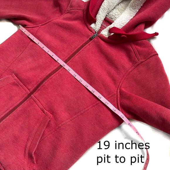 Eddie Bauer sherpa hoodie zip sweatshirt, womens small - Picture 13 of 15